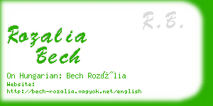 rozalia bech business card